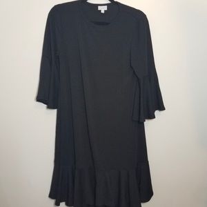 LuLaRoe Maureen Solid Black Dress XL